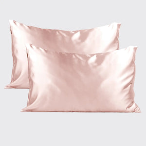 Holiday Satin Pillowcase 2pc Set-Blush