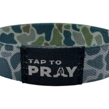 Load image into Gallery viewer, Versible River Rock Camo Moss &amp; Slate Tap to Pray Wristband