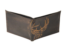 Load image into Gallery viewer, Buck Burnished Leather Bifold Wallet