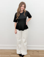 Load image into Gallery viewer, Give It All We Got Textured Knit Top in Black