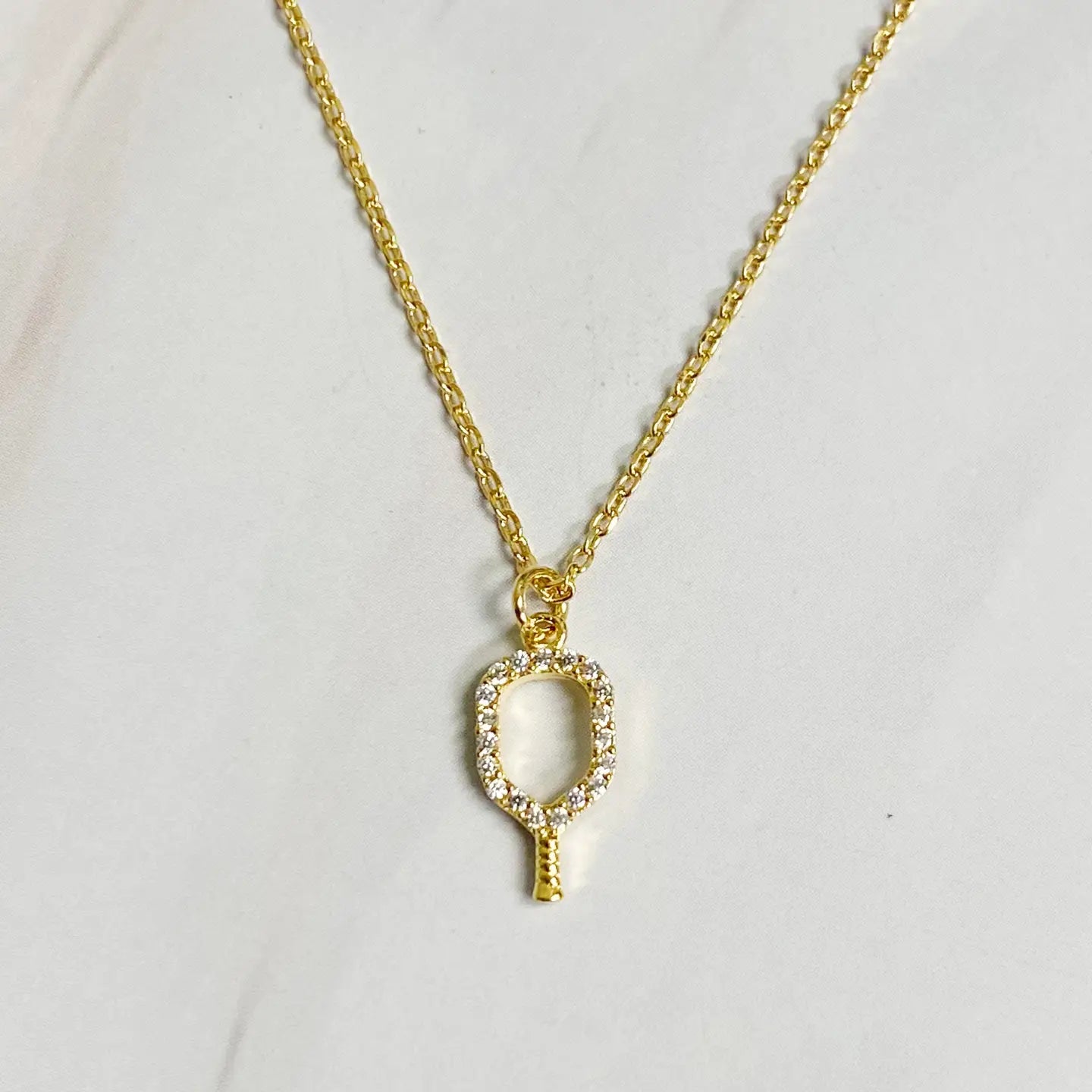 Club Pickleball Dainty Gold Necklace