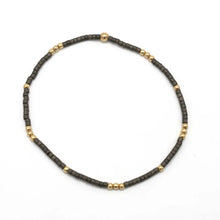 Load image into Gallery viewer, Erin Gray 2mm Newport Graphite + Gold Filled Bracelet