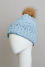 Load image into Gallery viewer, What You Made Me Pom Beanie Powder Blue