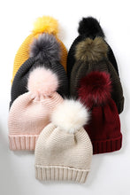 Load image into Gallery viewer, What You Made Me Pom Beanie Olive