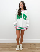 Load image into Gallery viewer, Lulu Mac Stitch Sweatshirt in White/Green