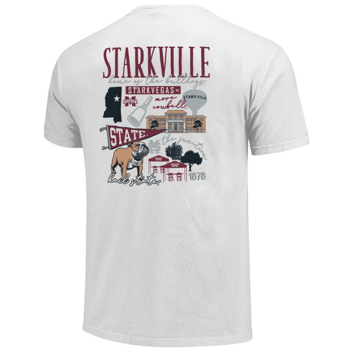 Mississippi State Bulldogs Campus Poster SS Tee