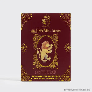 Harry Potter x Kitsch Gryffindor Satin-Wrapped Hair Towel