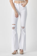 Load image into Gallery viewer, Hearts of Gold High Rise Distressed Flare Jeans