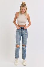 Load image into Gallery viewer, Hideaway Distressed Mom Jeans