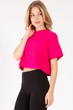 Load image into Gallery viewer, What I Was Made For Oversized Crop Tee Fuchsia