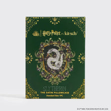 Load image into Gallery viewer, Harry Potter x Kitsch Slytherin Standard Satin Pillowcase