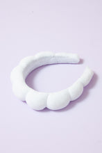 Load image into Gallery viewer, Spa Sponge Terry Towel Scalloped Headband White