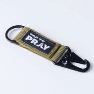 Versible Tap To Pray Tactical Carabiner Keychain in Green