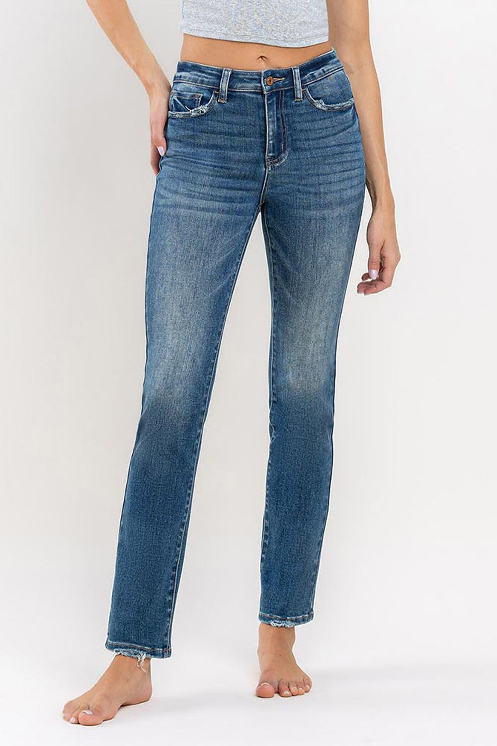 A New Woman High Rise Straight Leg Jeans