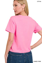 Load image into Gallery viewer, Call Me Maybe Crew Neck Tee Candy Pink