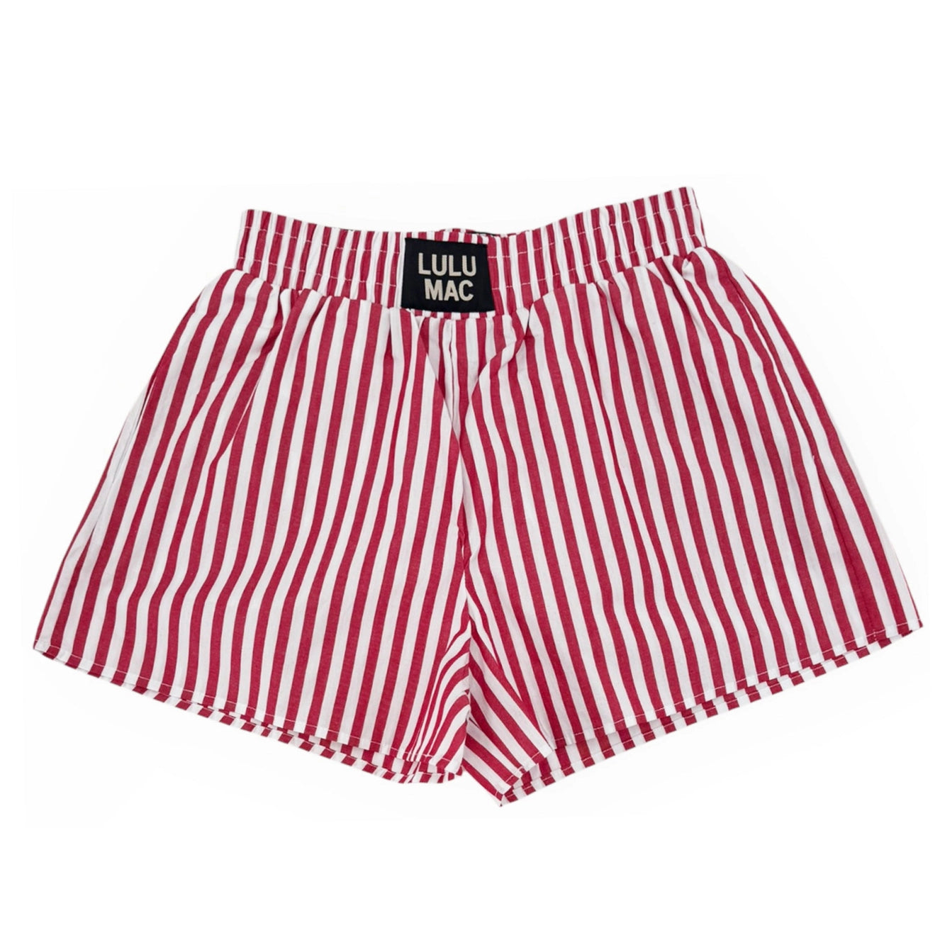 Lulu Mac BXST Striped Boxer Shorts in Red