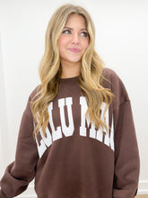 Load image into Gallery viewer, Lulu Mac Sweatshirt in Brown/White Puff