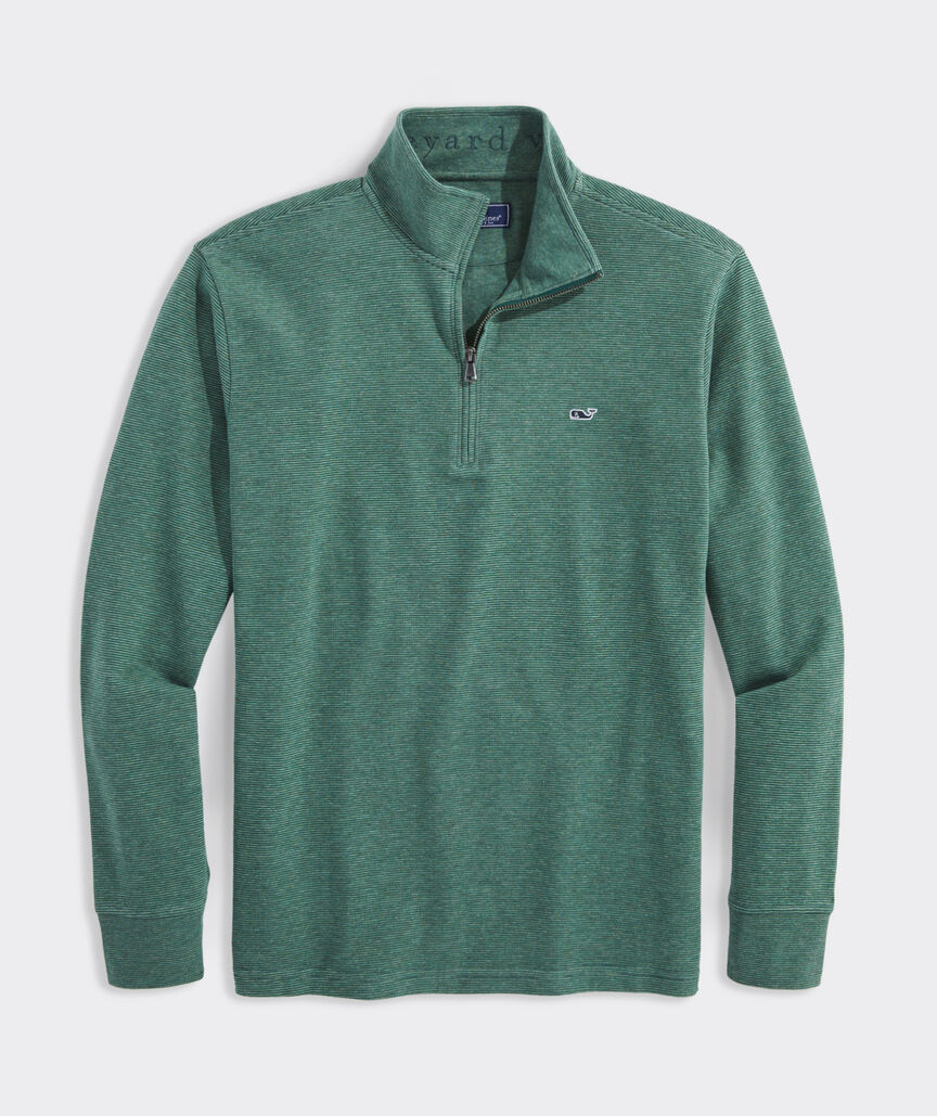 Vineyard Vines Saltwater Quarter Zip in Charleston Green