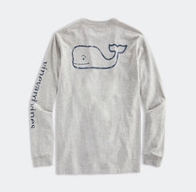 Load image into Gallery viewer, Vineyard Vines Vintage Whale LS Tee in Grey Heather