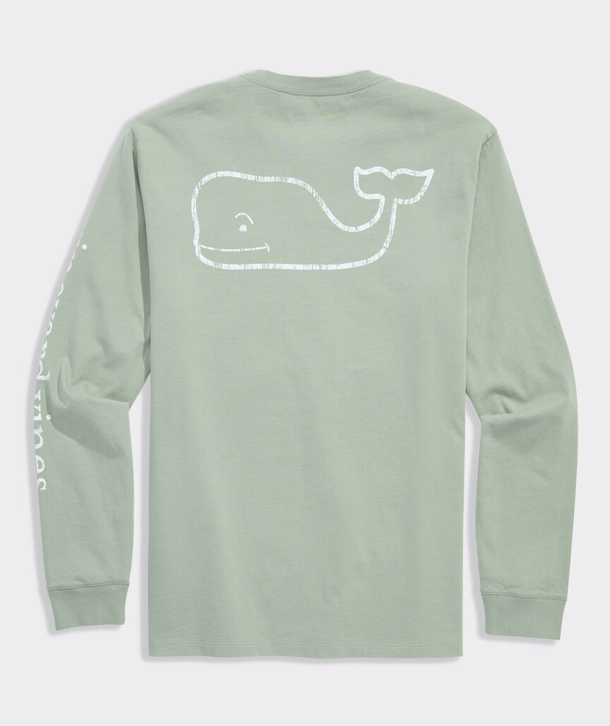 Vineyard Vines Vintage Whale LS Tee in Dune Grass