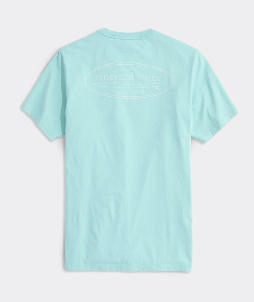 Vineyard Vines Drift Dye Surf Logo Short Sleeve Tee in Aqua Haze
