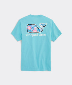 Vineyard Vines Chappy Floral Whale Filled Short Sleeve Tee in