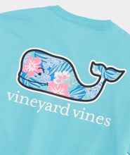 Load image into Gallery viewer, Vineyard Vines Chappy Floral Whale Filled Short Sleeve Tee in Turquoise