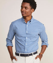 Load image into Gallery viewer, Vineyard Vines Skysail Gingham Performance Cotton Shirt in Blue Bay