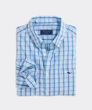 Load image into Gallery viewer, Vineyard Vines Sandie Plaid Perfect Wash Poplin Dress Shirt in Sea Splash