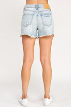 Load image into Gallery viewer, Broken Heart Distressed High Rise Tomboy Denim Shorts