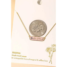 Load image into Gallery viewer, Mama Bar Pendant Necklace White