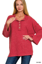 Load image into Gallery viewer, Take Me Away Sweater Dk Red