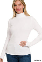 Load image into Gallery viewer, Good Intentions Ribbed Turtle Neck Top Off White