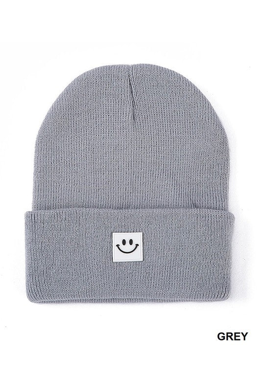 Smiley Beanie Grey