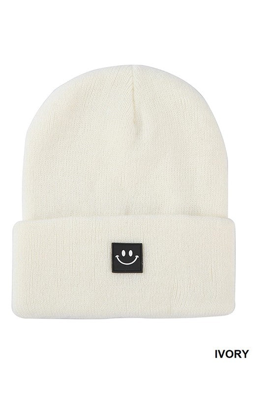 Smiley Beanie Ivory