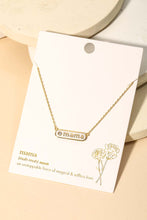 Load image into Gallery viewer, Mama Bar Pendant Necklace White