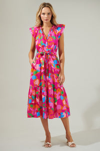Halfway To Your Heart Floral Midi Dress