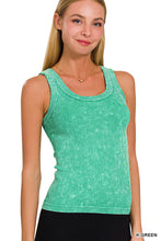 Load image into Gallery viewer, One Day Maybe Reversible Crop Tank K Green