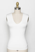 Load image into Gallery viewer, Picture Perfect Double Layered V-Neck Tank Ivory