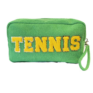 Terry Cloth Cosmetic Bag-Tennis