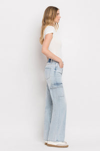 Drifting Back Together Super High Rise Cargo Jeans