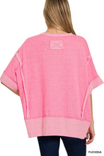 Load image into Gallery viewer, Dreaming About the West Coast Contrast Trim Top Fuchsia