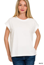 Load image into Gallery viewer, Never Too Much Round Neck SS Top White