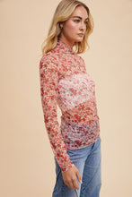 Load image into Gallery viewer, There You Go Again Floral Mesh Top