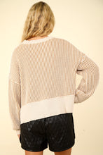 Load image into Gallery viewer, Can&#39;t Leave Here Lonely Two Tone Sweater in Ecru