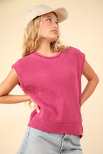 Load image into Gallery viewer, Shadow in the Sun Sweater Vest Top in Pink