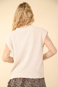 Shadow in the Sun Sweater Vest Top in Ecru