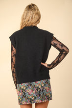 Load image into Gallery viewer, Shadow in the Sun Sweater Vest Top in Black