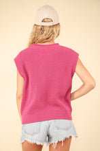 Load image into Gallery viewer, Shadow in the Sun Sweater Vest Top in Pink