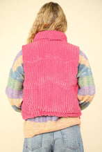 Load image into Gallery viewer, Our Best Bet Padded Corduroy Puffer Vest in Pink